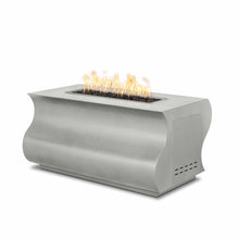 48" Rectangular Tidal Fire Pit - Powder Coated Metal - Black - Match Lit - Natural Gas