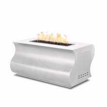 48" Rectangular Tidal Fire Pit - Powder Coated Metal - Black - Match Lit - Natural Gas