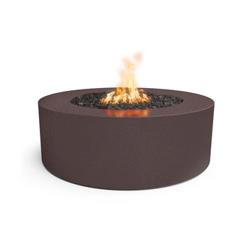 48" Round Unity Fire Pit - Powder Coated Metal - Black - Match Lit - Natural Gas