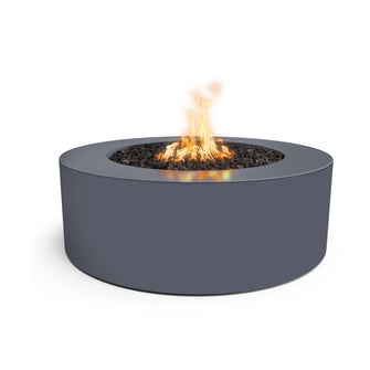 48" Round Unity Fire Pit - Powder Coated Metal - Black - Match Lit - Natural Gas