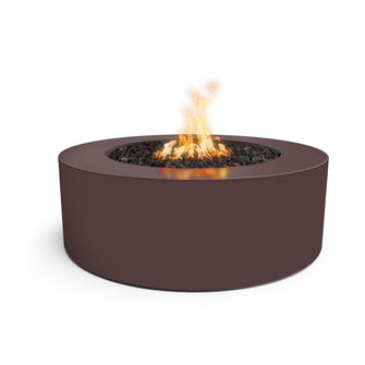 48" Round Unity Fire Pit - Powder Coated Metal - Black - Match Lit - Natural Gas