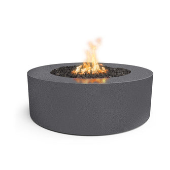 48" Round Unity Fire Pit - Powder Coated Metal - Black - Match Lit - Natural Gas