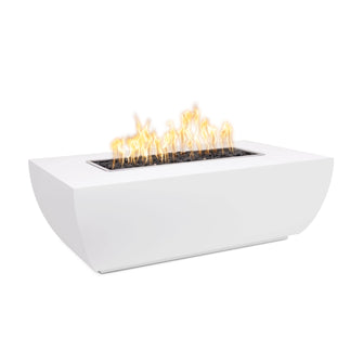 48" X 15" Rectangular Avalon Fire Pit - Powder Coated Metal - Black - Match Lit - Natural Gas