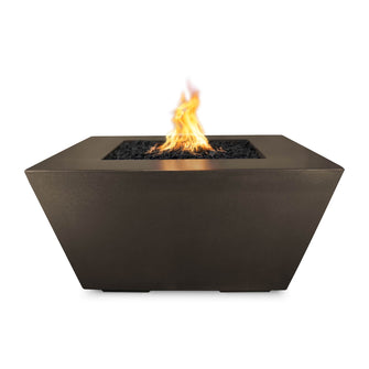 36" Square Redan Fire Pit - GFRC Concrete - Ash - Match Lit - Natural Gas