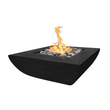 42" Square Avalon Fire Pit - GFRC Concrete - Ash - Match Lit - Natural Gas