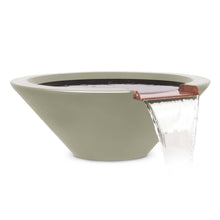 24" Round Cazo Water Bowl - GFRC Concrete - Ash -
