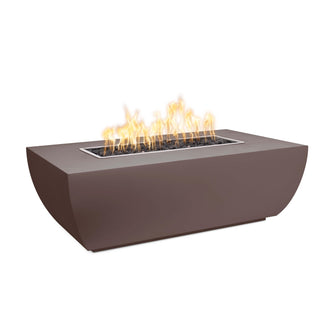 48" X 15" Rectangular Avalon Fire Pit - Powder Coated Metal - Black - Match Lit - Natural Gas