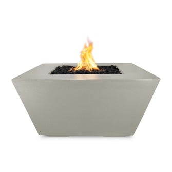 36" Square Redan Fire Pit - GFRC Concrete - Ash - Match Lit - Natural Gas