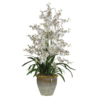 32" Artificial Triple Dancing Lady Arrangement w/Planter - Low Maintenance, Life-Like & Vibrant Silk Flowers For Busy People.