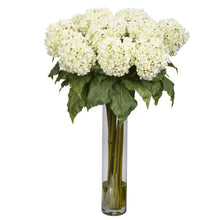 31" Artificial Hydrangea Silk Flower Arrangement w/Vase - Low Maintenance, Life-Like & Vibrant Silk Flowers For Busy People.