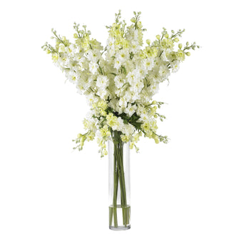 36" Artificial Delphinium Silk Flower Arrangement - Low Maintenance, Life-Like & Vibrant Silk Flowers For Busy People.