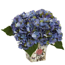 9" Artificial Hydrangea Arrangement w/Planter - Low Maintenance, Life-Like & Vibrant Silk Flowers For Busy People.
