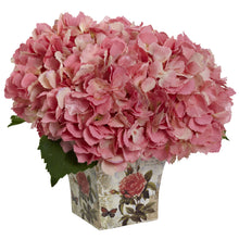 9" Artificial Hydrangea Arrangement w/Planter - Low Maintenance, Life-Like & Vibrant Silk Flowers For Busy People.