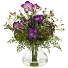 15" Artificial Mixed Morning Glory w/Vase - Low Maintenance, Life-Like & Vibrant Silk Flowers For Busy People.