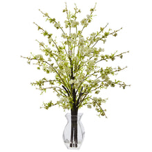 26" Artificial Cherry Blossom Arrangment in Glass Vase - Low Maintenance, Life-Like & Vibrant Silk Flowers For Busy People.