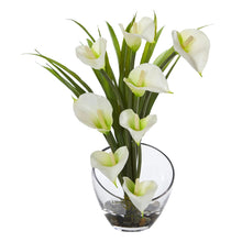 15" Artificial Calla Lily Flower in Vase - Low Maintenance, Life-Like & Vibrant Silk Flowers For Busy People.