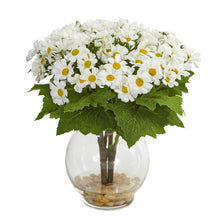 10" Artificial Daisy Arrangement in Fluted Vase - Low Maintenance, Life-Like & Vibrant Silk Flowers For Busy People.