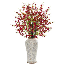 37" Artificial Cherry Blossom Arrangement in Decorative Vase - Low Maintenance, Life-Like & Vibrant Silk Flowers For Busy People.