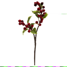 16" Artificial Holly Berry Flower (Set of 6) - Low Maintenance, Life-Like & Vibrant Silk Flowers For Busy People.
