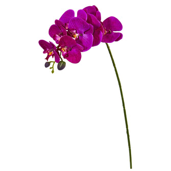 28" Artificial Orchid Phalaenopsis Flower Stem (Set of 6) - Low Maintenance, Life-Like & Vibrant Silk Flowers For Busy People.