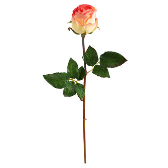 21" Artificial Rose Bud Flower (Set of 6) - Low Maintenance, Life-Like & Vibrant Silk Flowers For Busy People.