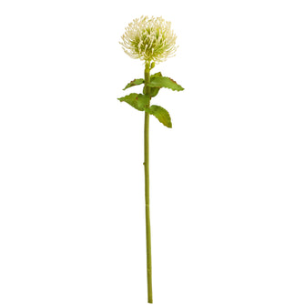 24" Artificial Pincushion Flower (Set of 6) - Low Maintenance, Life-Like & Vibrant Silk Flowers For Busy People.