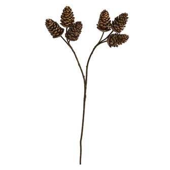 32" Artificial Pinecone Spray (Set of 6) - Low Maintenance, Life-Like & Vibrant Silk Flowers For Busy People.