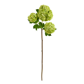 33" Artificial Snowball Hydrangea (Set of 2) - Low Maintenance, Life-Like & Vibrant Silk Flowers For Busy People.