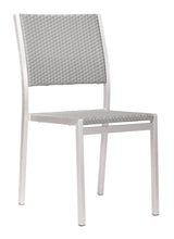 2 x Metropolitan Dining Chairs Finished In Gray & Silver, Ships In 24 Hours.