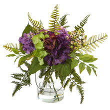 14" Artificial Hydrangea & Berry Arrangement, Low Maintenance, Life-Like & Vibrant Silk Flowers For Busy People.