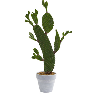 27" Artificial Cactus Plant - Low Maintenance, Life-Like & Vibrant Silk Plants For Busy People.