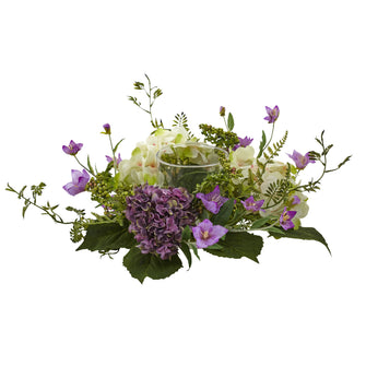 7" x 20" Artificial Hydrangea Berry Candelabrum - Low Maintenance, Life-Like & Vibrant Silk Flowers For Busy People.