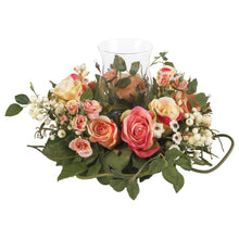 8.5" Artificial Rose Candelabrum Arrangement - Low Maintenance, Life-Like & Vibrant Silk Flowers For Busy People.