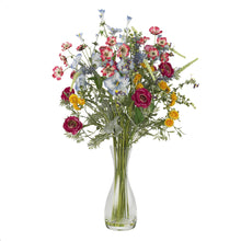 26" Artificial Veranda Garden Arrangement w/Vase - Low Maintenance, Life-Like & Vibrant Silk Flowers For Busy People.