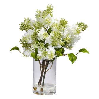 15" Artificial Lilac Flower Arrangement
