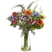 24" Artificial Spring Garden Floral w/Vase