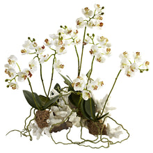 14" Artificial Mini Phalaenopsis Set on Coral, Like Like Plants That Require Low Maintenance.
