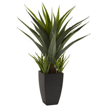 30" Artificial Agave w/Black Planter - Low Maintenance, Life-Like & Vibrant Silk Plants For Busy People.