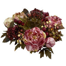 6.5" x 16" Artificial Peony Hydrangea Candelabrum - Low Maintenance, Life-Like & Vibrant Silk Flowers For Busy People.