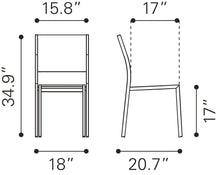 2 x Metropolitan Dining Chairs Finished In Gray & Silver, Ships In 24 Hours.