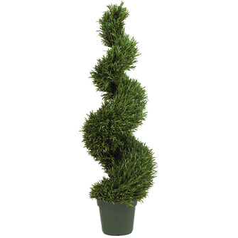 4' Artificial Rosemary Spiral Silk Tree (Indoor/Outdoor) - Low Maintenance, Life-Like & Vibrant Silk Trees For Busy People.