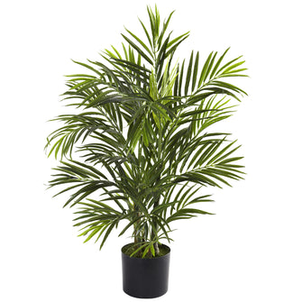 2.5' Artificial Areca Palm UV Resistant (Indoor/Outdoor) - Low Maintenance, Life-Like & Vibrant Silk Trees For Busy People.