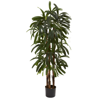 4' Artificial Raphis Palm Tree - Low Maintenance, Life-Like & Vibrant Silk Trees For Busy People.