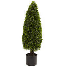 3' Artificial Boxwood Tower Topiary UV Resistant (Indoor/Outdoor) - Low Maintenance, Life-Like & Vibrant Silk Trees For Busy People.