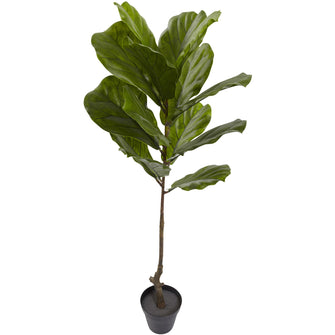 4' Artificial Fiddle Leaf Tree UV Resistant (Indoor/Outdoor) - Low Maintenance, Life-Like & Vibrant Silk Trees For Busy People.