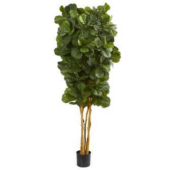7' Artificial Fiddle Leaf Fig Tree - Low Maintenance, Life-Like & Vibrant Silk Trees For Busy People.