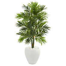 4' Artificial Areca Palm Tree in White Planter - Low Maintenance, Life-Like & Vibrant Silk Trees For Busy People.