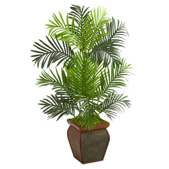 3' Artificial Paradise Palm Tree in Decorative Planter - Low Maintenance, Life-Like & Vibrant Silk Trees For Busy People.