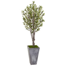6' Artificial Olive Tree in Stone Planter - Low Maintenance, Life-Like & Vibrant Silk Trees For Busy People.