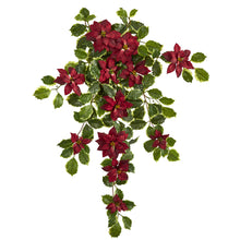 30" Artificial Poinsettia and Variegated Holly Plant (Set of 2) (Real Touch) - Low Maintenance, Life-Like & Vibrant Silk Flowers For Busy People.
